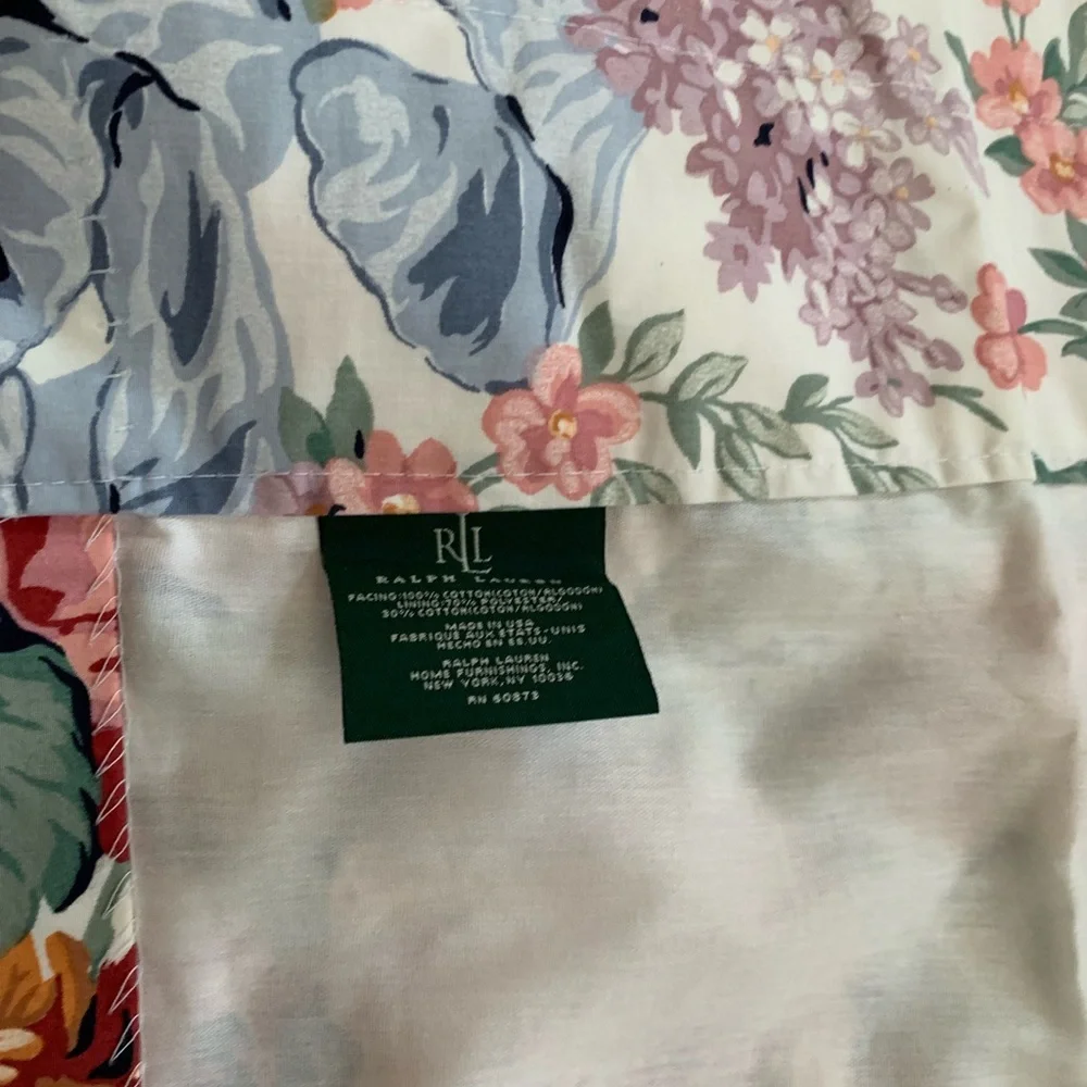Vintage Ralph Lauren Allison Floral Curtains - Pink, Blue, Green